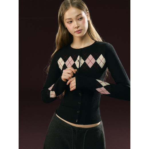 Ariseism  美式复古设计感针织衫女两件套秋季新款圆领修身上衣 商品图3