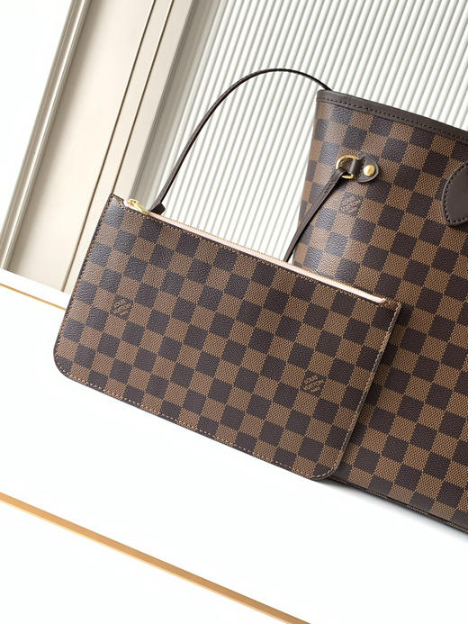 秋冬特惠💰1290 渠道级LV 【全钢五金 变码芯片】te级LV 全套包装 M41603咖啡格 经典购物袋 中号 商品图4