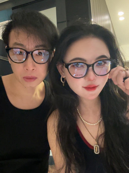 MIU 家原创设计 黑框猫眼 光学眼镜 商品图2