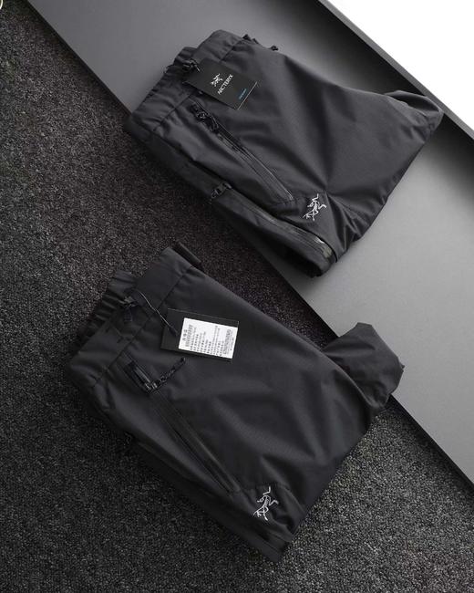 D112026秋冬运动户外登山轻量防风防水半拉链硬壳压胶冲锋裤 商品图4