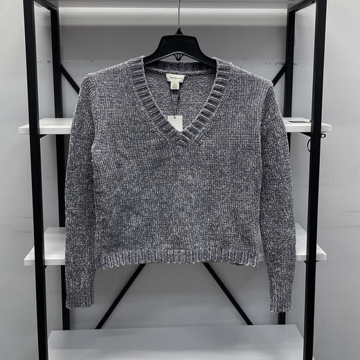 Calvin Klein Jeans/CK 女秋季时尚宽松舒适软糯绒面V领针织毛衣 商品图0