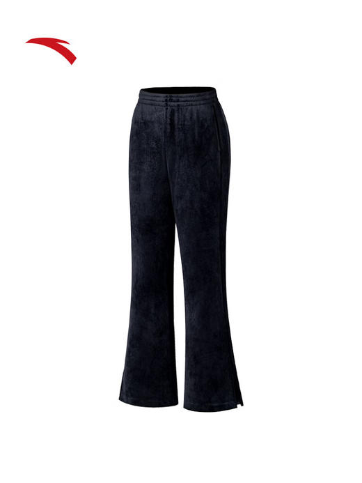 安踏灯芯绒阔腿裤女士冬季新款高腰垂感直筒休闲长裤子162547307N 商品图7