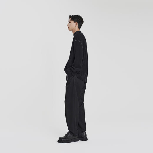 MODE COMMUTER | MC冬季高支细腻纱线抽绳开襟毛衫男MCE130060D 商品图2