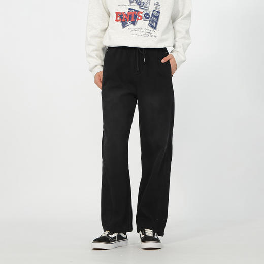 宽松休闲水洗棉结构长裤-纪念日百货门店同款167045593 商品图0