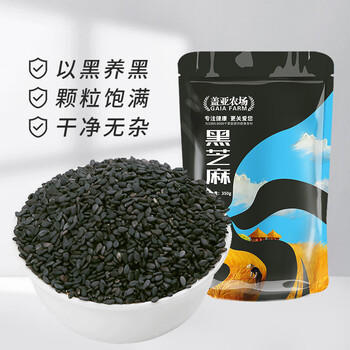 盖亚农场黑芝麻350g  生黑芝麻 烘培辅料黑芝麻糊 杂粮粗粮 无染色 /粮油调味 /杂粮 /谷米类 商品图8