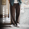 马登工装美式复古灯芯绒休闲裤咖色加厚直筒垂感阔腿长裤子男秋冬 商品缩略图0