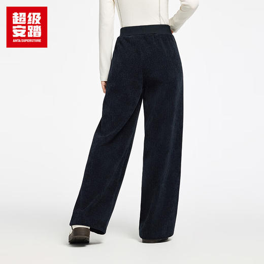 超级安踏加绒运动裤女裤秋冬保暖雪尼尔时尚阔腿裤休闲长裤子女162548303U 商品图1