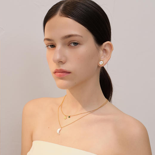 【微信专享款】ARSIS｜秘密花园系列 飞鸟四叶草双吊坠项链 商品图11