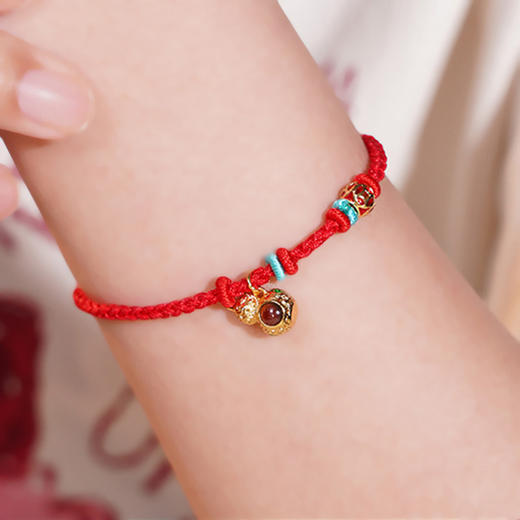 福禄纳财葫芦红绳手串 带外盒 商品图5