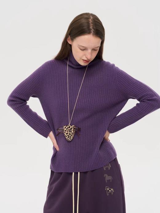 local tag/lt25awk56/温暖假日 100%棉羊毛针织高领上衣 商品图0