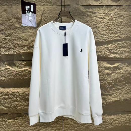 D112029新款精典骑士小标logo休闲情侣加绒圆领卫衣 商品图5