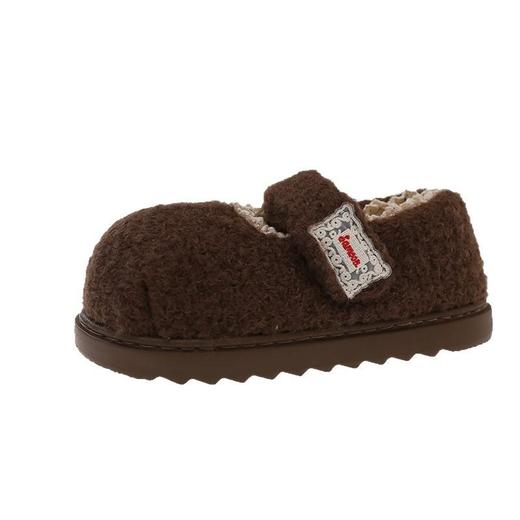 【玛丽珍棉拖鞋】女秋冬季居家室内保暖防滑外穿加绒包跟棉鞋 商品图4