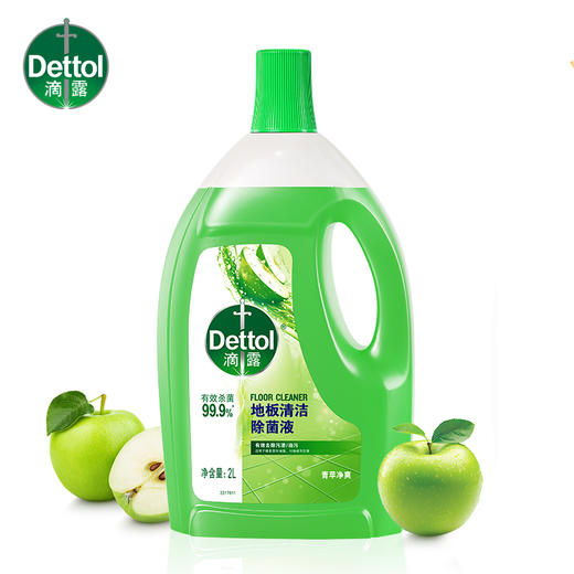 滴露地板清洁除菌液青苹净爽2L 商品图0