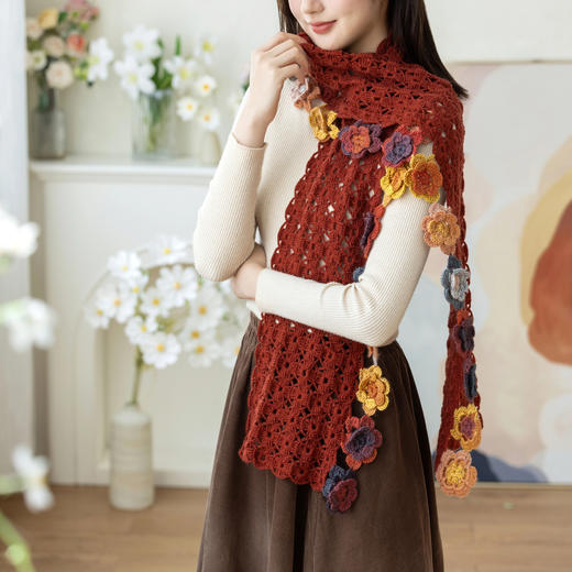 苏苏姐家哆哆围巾围脖手工diy钩针编织毛线团羊毛线自制材料包 商品图3