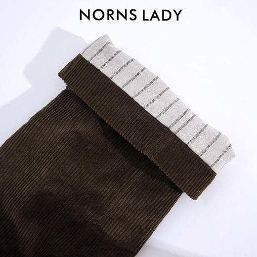 NORNS LADY诺恩 冬季新款长款外套长袖灯芯绒保暖外套 H25WZ02812-12.16直播 商品图4