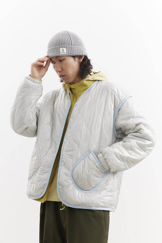 吃茶去chichaqu25秋冬新雪丽3M轻型保暖无领内胆棉服双面穿绗缝 商品图0