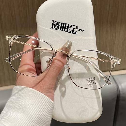 【赠送盒子！新款超轻半框眼镜】女近视可配有度数男大框显脸小眼睛镜架大脸显瘦。rd 商品图8