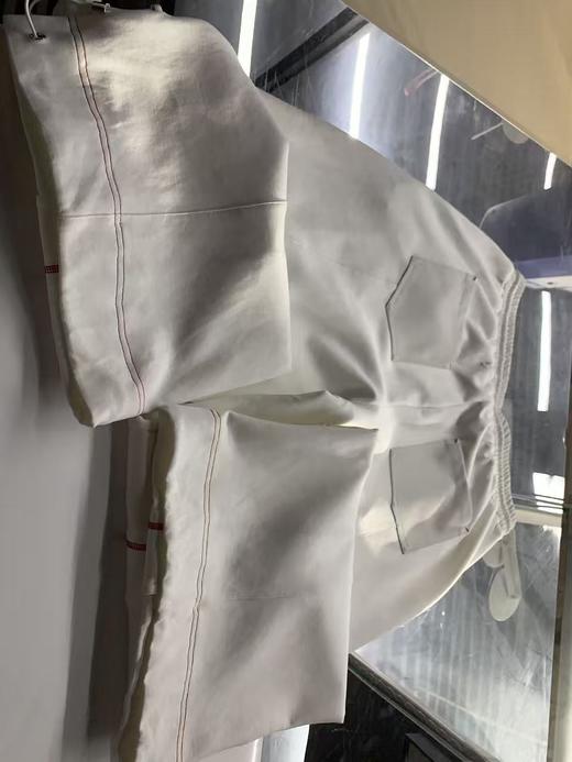 【微瑕专属 微信独享】启世录TIWILLTANG“分界矩阵”弧形分割结构休闲宽松白色卫裤 商品图9