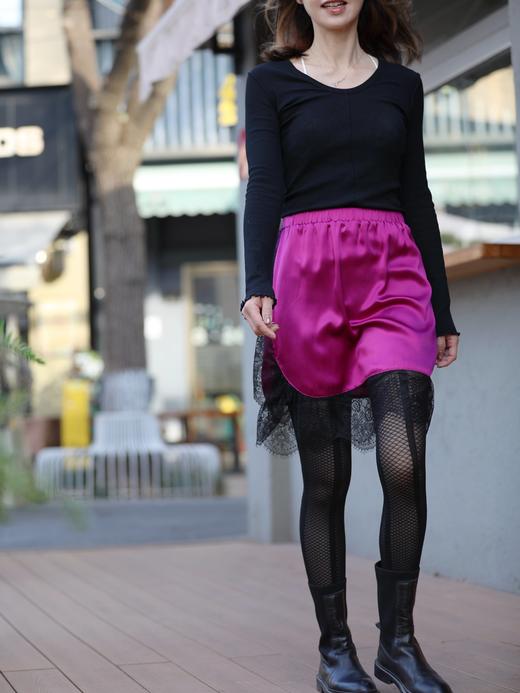 TYNVIE 棉质荷叶边叠穿上衣 - 黑色 商品图10