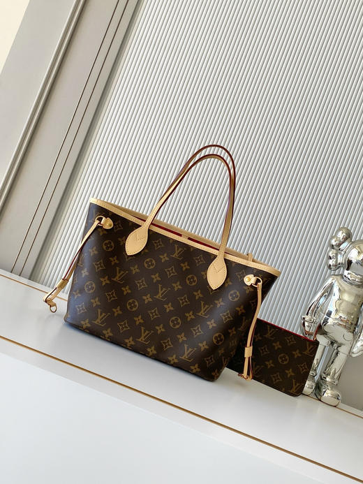 秋冬特惠💰1190 渠道级LV【全钢五金 MB163c01变码芯片】te级 全套包装 M41000老花红内里 NEVERFULL 小号手袋 Neverfull 小号手提包 商品图2