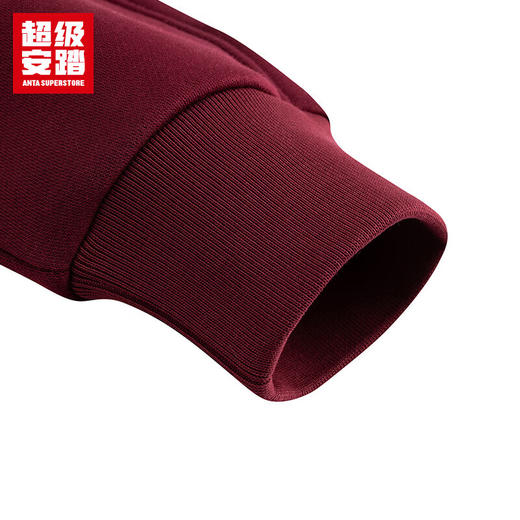 超级安踏加绒连帽外套女士秋冬保暖网球复古休闲百搭运动夹克162548723U 商品图6