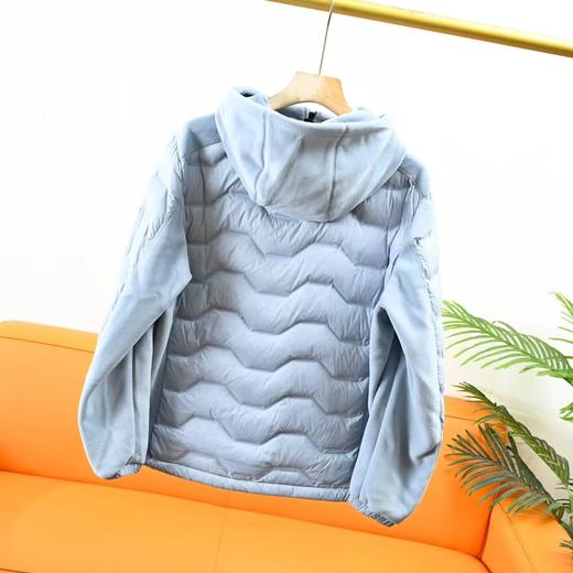 D112006冬季新款摇粒绒拼接轻薄连帽羽绒服男女同款 商品图7