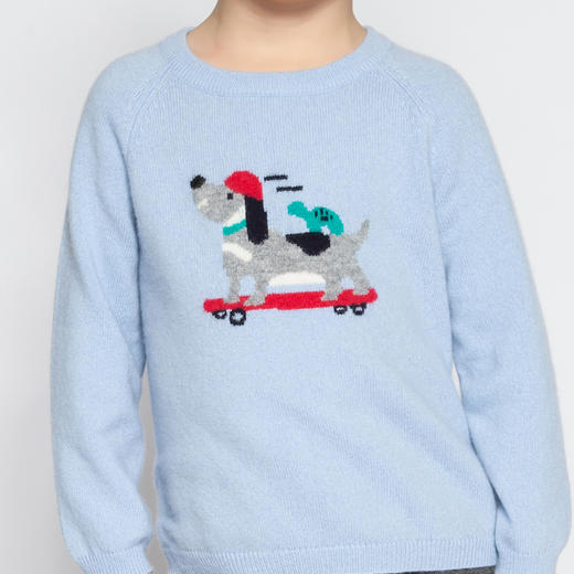🎁【满赠活动】MOKA莫卡·奇趣萌宠系列-滑板狗套头毛衣 商品图3