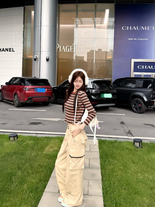 赛琳 25秋冬新款 经典款撞色条纹针织毛衣(TM) 商品图0