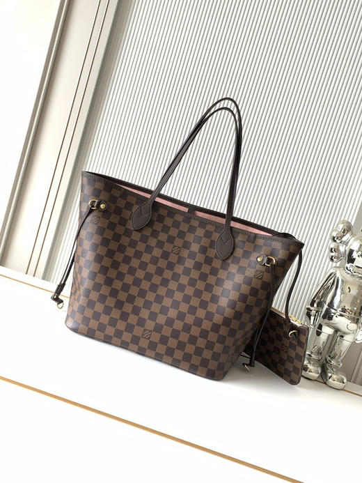 秋冬特惠💰1290 渠道级LV 【全钢五金 变码芯片】te级LV 全套包装 M41603咖啡格 经典购物袋 中号 商品图2