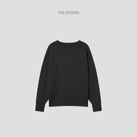 THESOONG云意 精织羊毛圆领宽松保暖毛衣HWMY8240 商品图3
