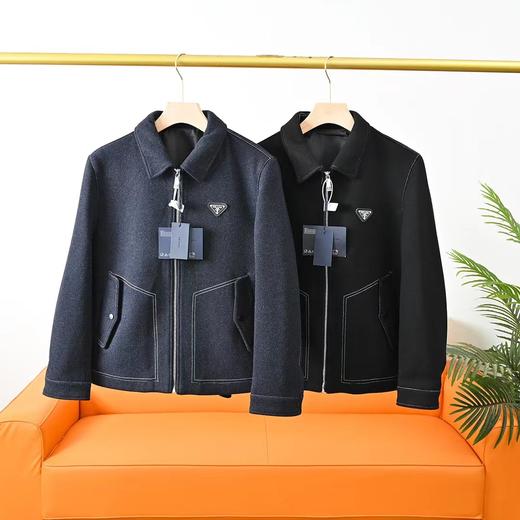 D112004冬季25ss新款男士翻领羊毛休闲夹克外套 商品图0