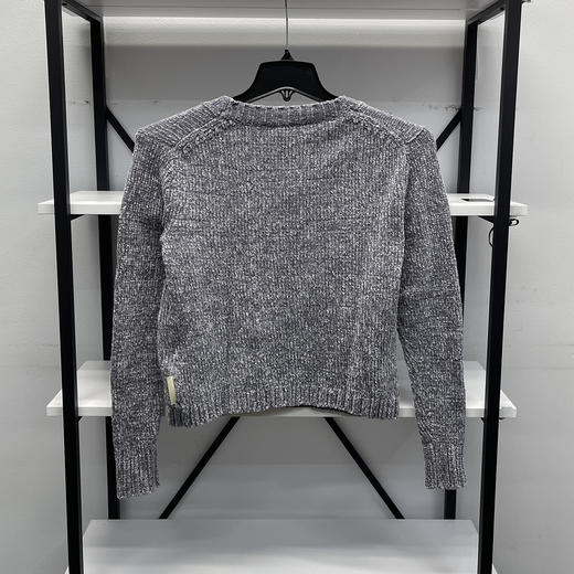 Calvin Klein Jeans/CK 女秋季时尚宽松舒适软糯绒面V领针织毛衣 商品图1