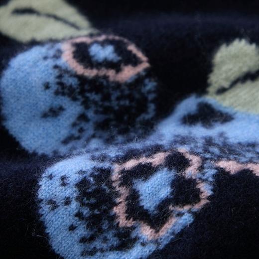 「高货rig」全新升级【铂金会员514/天猫699/差价185】(95407)洛诗琳气质蓝莓提花羊绒衫2025秋冬新款圆领套头针织毛衣 商品图4