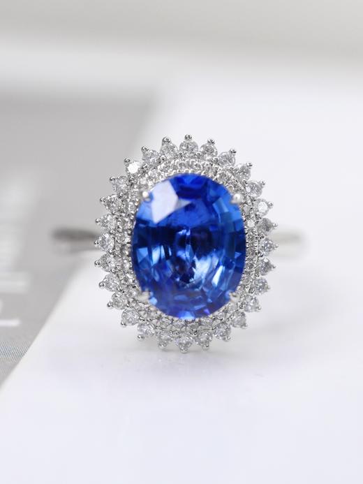 2.3ct刻面蓝宝石戒指 商品图3