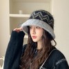 【QINGFAN费尔岛提花针织帽】经典费尔岛花纹 复古别致 柔软毛线材质 保暖亲肤 加大加深帽型 巧妙修饰脸型 ZXT 商品缩略图4