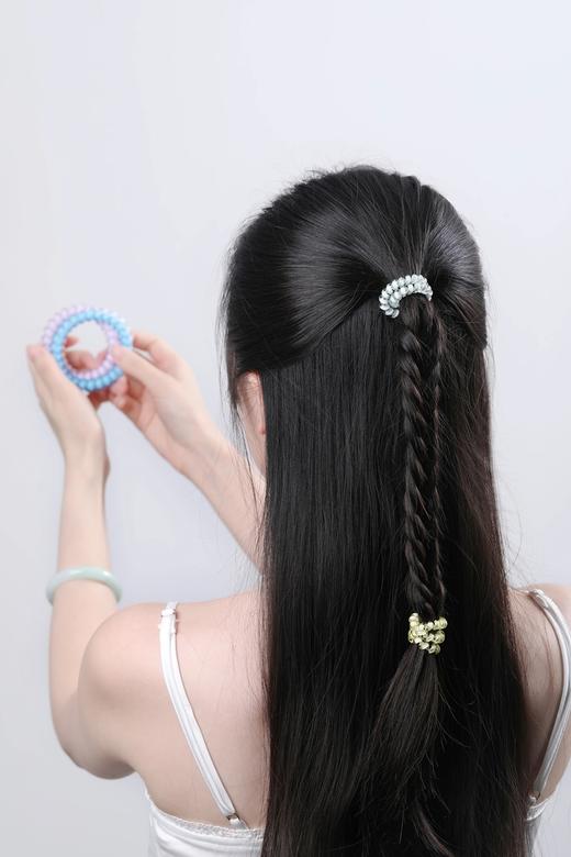 【两盒包邮】萝萝拉电话线发圈 | 随性百搭、可作时尚配饰、百变造型、闪亮颜值 商品图3