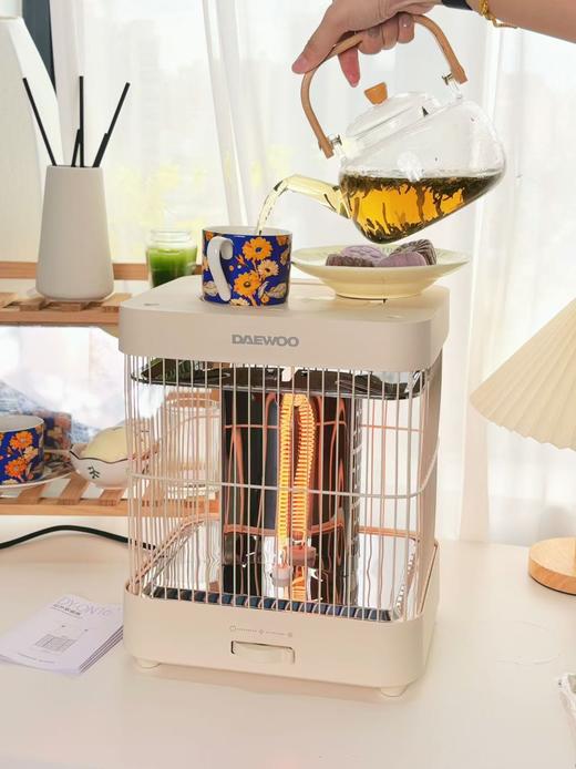 【全屋温暖一个围炉就足够】大宇围炉取暖桌DY-QN16 碳晶石墨烯 360度环绕取暖 双档切换 桌板可拆卸 可取暖可煮茶 3分钟速热 1000W功率 商品图11