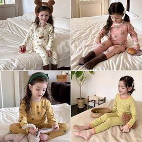 降温福利！儿童德绒秋衣秋裤套装 49.9 元 2 套，双面磨毛，保暖好穿～