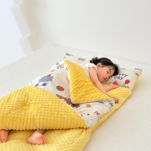 【品牌直发】小象咘叮秋冬加厚儿童睡袋全棉+豆豆绒一体防踢被儿童睡袋yb1127001 商品图3