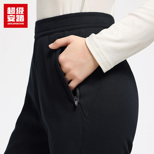 超级安踏加绒微喇运动裤女裤秋冬保暖修身显瘦休闲长裤子女162548310UN 商品图3
