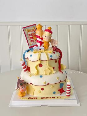 【周年庆精选】许个愿吧 星星人 双层C款蛋糕