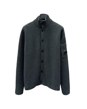 男款纽扣针织开衫毛衣he