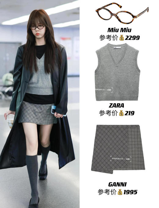 MIU家镜腿标识椭圆形功能性眼镜玳瑁色无度数 商品图10