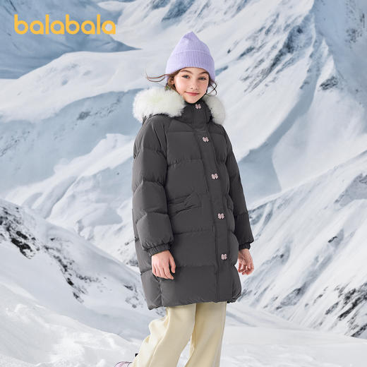 巴拉巴拉童装女童羽绒服2025年新款加厚长款外套冬季 商品图2
