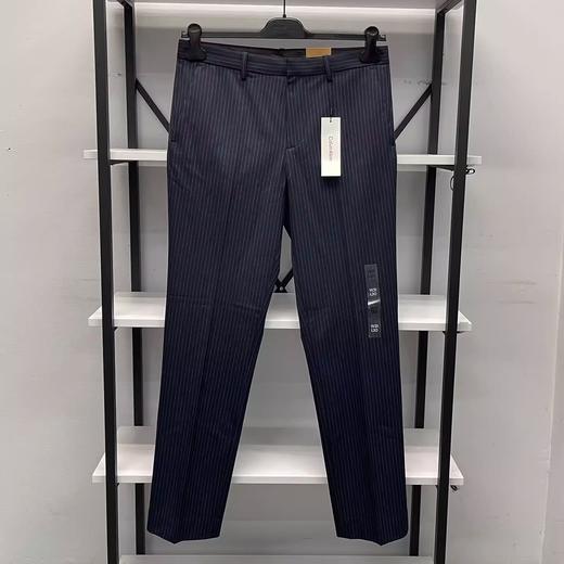 Calvin Klein/CK 男士修身版竖纹百搭微弹商务休闲西装长裤 商品图0