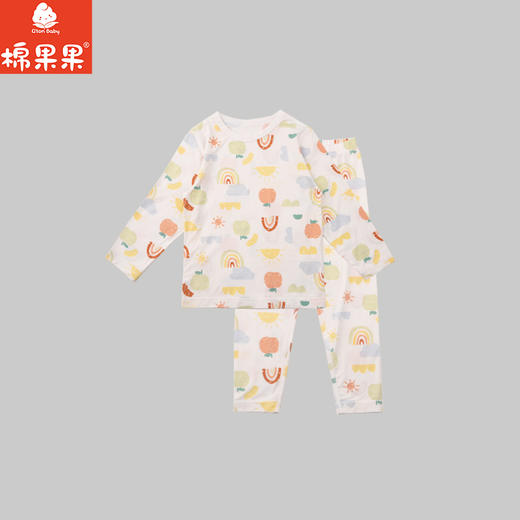 棉果果春季新品男宝女宝满印柔软舒适莫代尔套头套装M101302426007 商品图1
