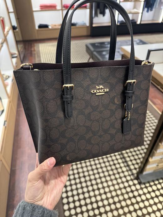 到手价1899元 Coach爆款 mollie 25小号托特 25*19cm 深色老花 美国代购，无中文标签，介意慎拍 商品图1