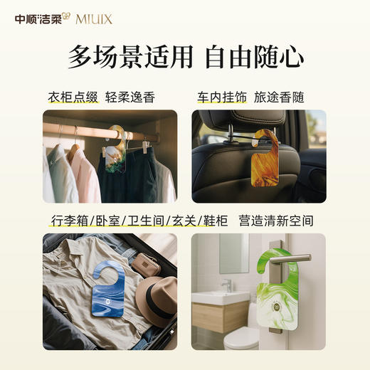 【星光村专属】中顺洁柔MIUIX（青柠罗勒/圣托里尼/冬日暖阳/冰天雪柚）香氛挂片 商品图3