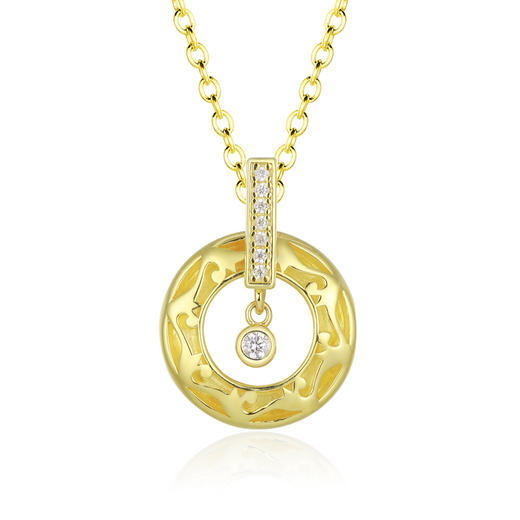 敦煌文创 藻井边饰纯银项链（双面） 商品图6