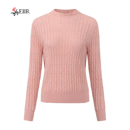 司歌小立领毛衣收腰绵羊毛女套头G92G3996 商品图4